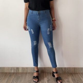 Jean Chupín azul rotura