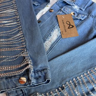 Campera Tiras strass