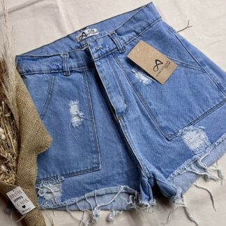 Short Mom Bolsillo Aplicado